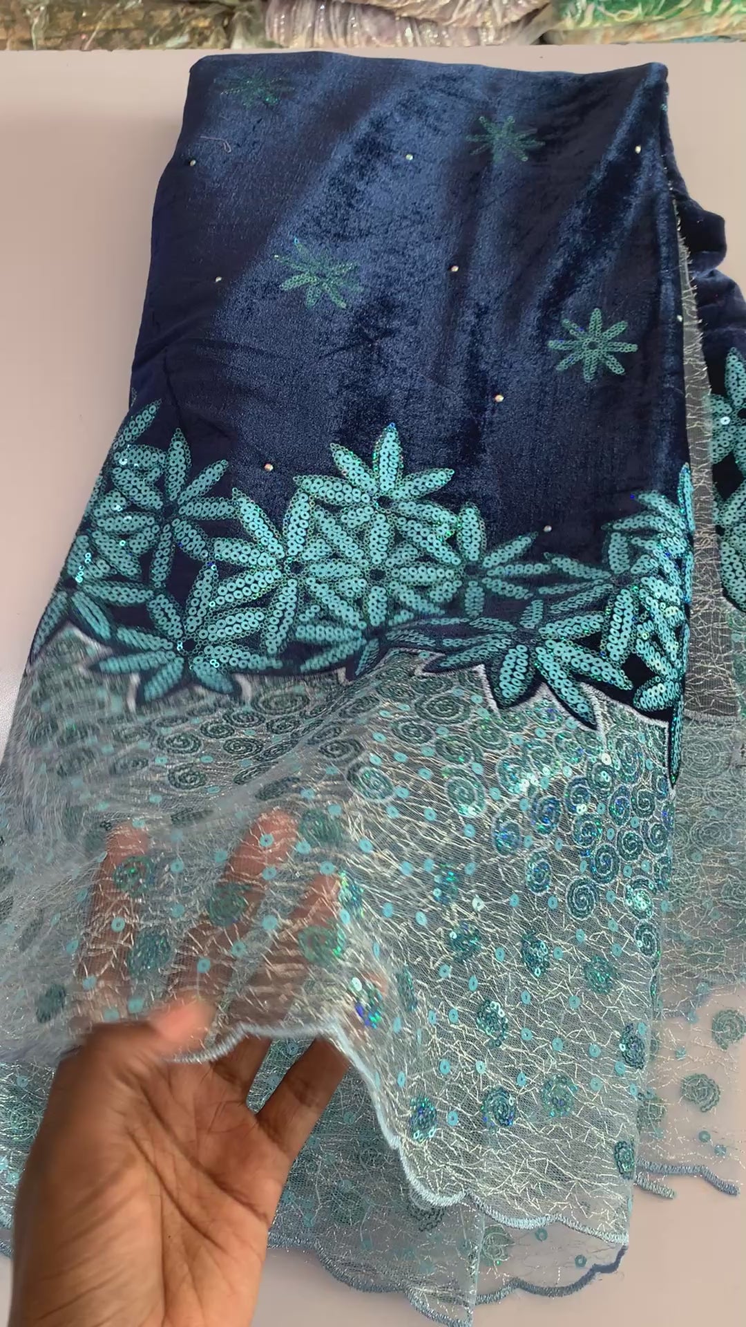 55 - 2 yards - navy/sky