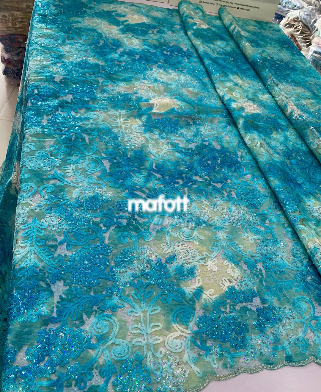 Floral Flocking - Price is per 2 yards
